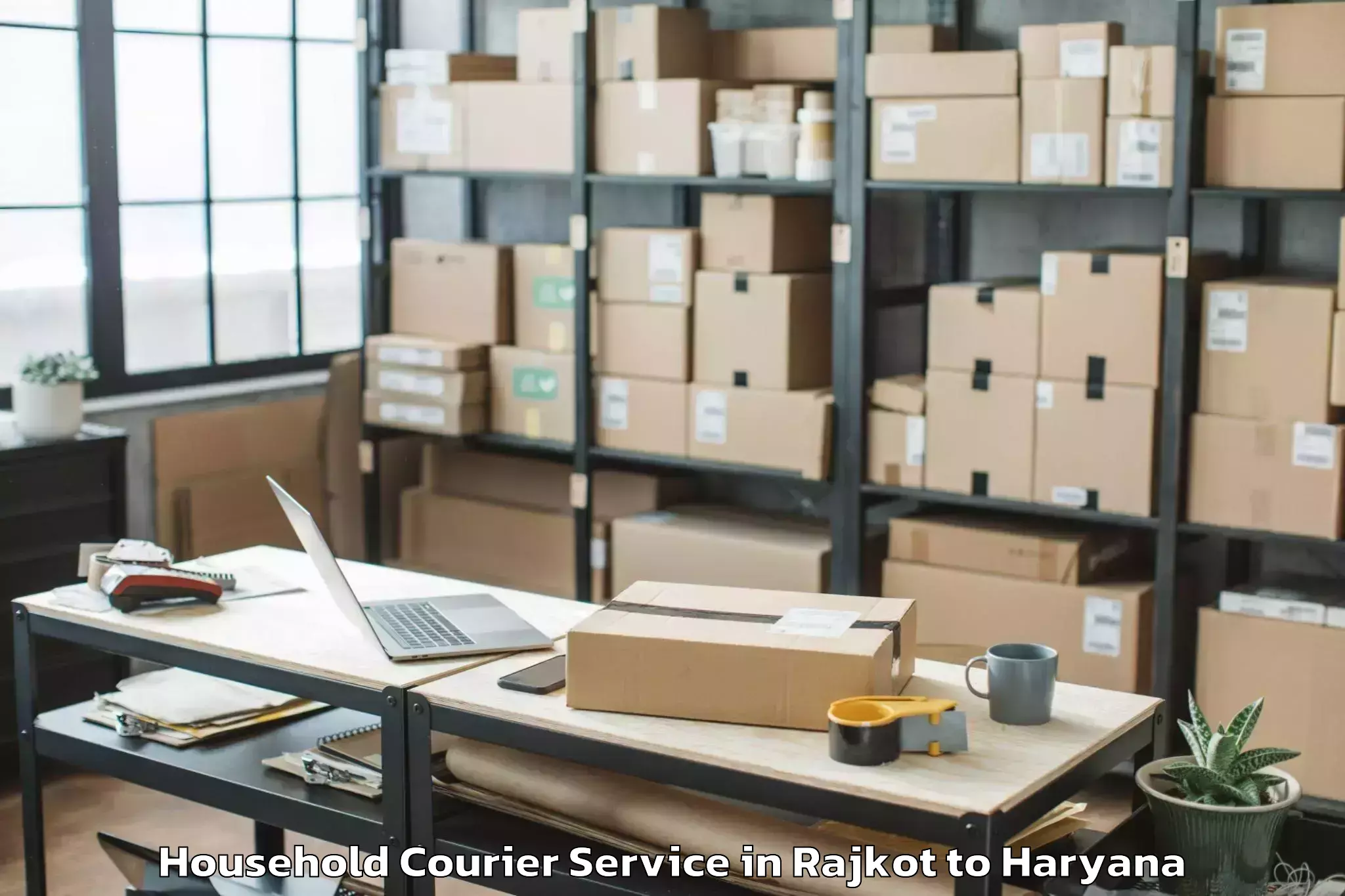 Professional Rajkot to Pristine Mall Faridabad Household Courier